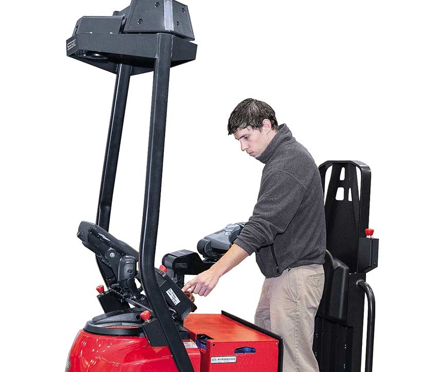 Raymond Courier Automated Lift Truck in Warehouse